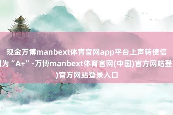现金万博manbext体育官网app平台上声转债信用级别为“A+”-万博manbext体育官网(中国)官方网站登录入口