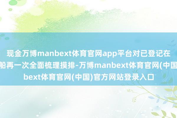 现金万博manbext体育官网app平台对已登记在册的49艘州里私用船再一次全面梳理摸排-万博manbext体育官网(中国)官方网站登录入口