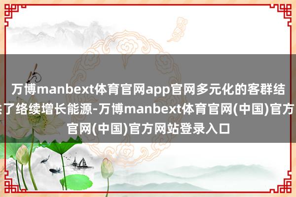 万博manbext体育官网app官网多元化的客群结构为行业提供了络续增长能源-万博manbext体育官网(中国)官方网站登录入口