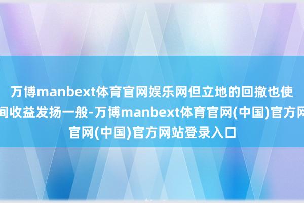 万博manbext体育官网娱乐网但立地的回撤也使得该股的区间收益发扬一般-万博manbext体育官网(中国)官方网站登录入口